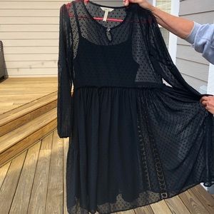 Matilda Jane Black Mesh Babydoll Dress